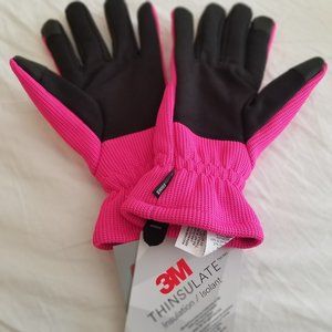 New Pink/Black 3M Thinsulate Gloves